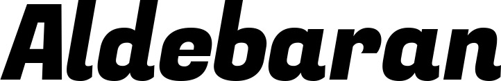 Vorschau des Bootsnamens "Aldebaran" als Schriftzug für "Bootsbeschriftung Kursiv 04"