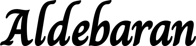 Vorschau des Bootsnamens "Aldebaran" als Schriftzug für "Style Klassisch 51"