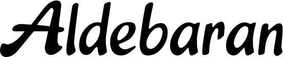 Vorschau des Bootsnamens "Aldebaran" als Schriftzug für "Bootsbeschriftung Klassisch 15"
