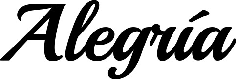 Vorschau des Bootsnamens "Alegría" als Schriftzug für "Bootsbeschriftung Klassisch 86"