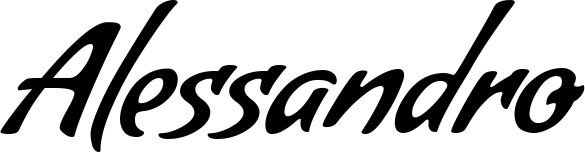 Vorschau des Bootsnamens "Alessandro" als Schriftzug für "Bootsbeschriftung Klassisch 57"