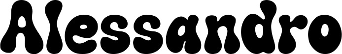 Vorschau des Bootsnamens "Alessandro" als Schriftzug für "Bootsbeschriftung Neu 62"