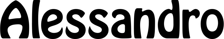 Vorschau des Bootsnamens "Alessandro" als Schriftzug für "Bootsbeschriftung Fett 01"