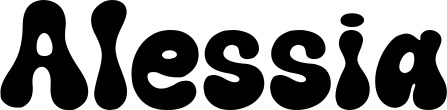 Vorschau des Bootsnamens "Alessia" als Schriftzug für "Bootsbeschriftung Neu 62"