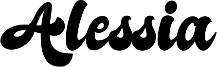 Vorschau des Bootsnamens "Alessia" als Schriftzug für "Bootsbeschriftung Klassisch 41"