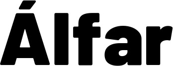 Vorschau des Bootsnamens "Álfar" als Schriftzug für "Bootsbeschriftung Fett 10"