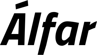 Vorschau des Bootsnamens "Álfar" als Schriftzug für "Bootsbeschriftung Kursiv 14"