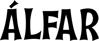 Vorschau des Bootsnamens "Álfar" als Schriftzug für "Style Klassisch 27"