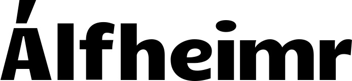 Vorschau des Bootsnamens "Álfheimr" als Schriftzug für "Style Fett 13"