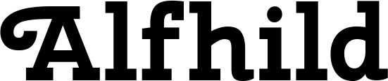 Vorschau des Bootsnamens "Alfhild" als Schriftzug für "Bootsbeschriftung Neu 40"