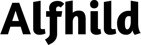 Vorschau des Bootsnamens "Alfhild" als Schriftzug für "Bootsbeschriftung Fett 09"