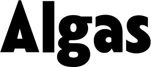 Vorschau des Bootsnamens "Algas" als Schriftzug für "Bootsbeschriftung Fett 24"