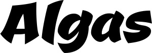Vorschau des Bootsnamens "Algas" als Schriftzug für "Bootsbeschriftung Neu 39"