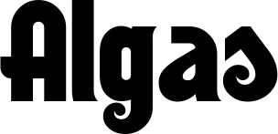 Vorschau des Bootsnamens "Algas" als Schriftzug für "Bootsbeschriftung Neu 32"