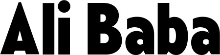 Vorschau des Bootsnamens "Ali Baba" als Schriftzug für "Bootsbeschriftung Fett 24"