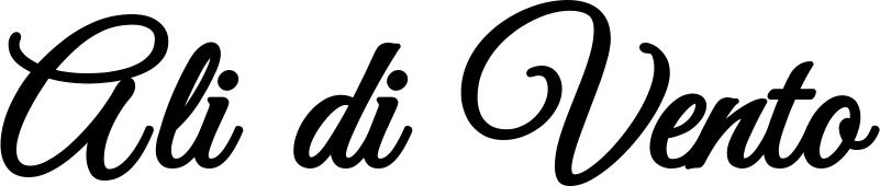 Vorschau des Bootsnamens "Ali di Vento" als Schriftzug für "Bootsbeschriftung Klassisch 68"