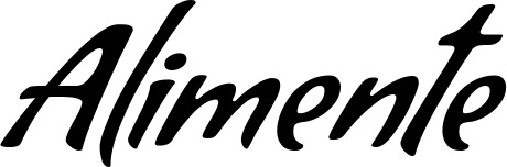 Vorschau des Bootsnamens "Alimente" als Schriftzug für "Bootsbeschriftung Klassisch 57"