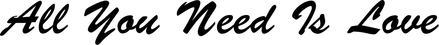 Vorschau des Bootsnamens "All You Need Is Love" als Schriftzug für "Bootsbeschriftung Klassisch 03"