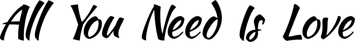 Vorschau des Bootsnamens "All You Need Is Love" als Schriftzug für "Bootsbeschriftung Klassisch 73"