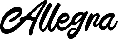 Vorschau des Bootsnamens "Allegra" als Schriftzug für "Bootsbeschriftung Klassisch 102"