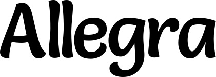 Vorschau des Bootsnamens "Allegra" als Schriftzug für "Bootsbeschriftung Klassisch 94"