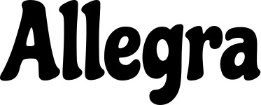 Vorschau des Bootsnamens "Allegra" als Schriftzug für "Bootsbeschriftung Klassisch 53"