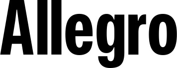 Vorschau des Bootsnamens "Allegro" als Schriftzug für "Bootsbeschriftung Fett 25"