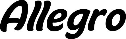 Vorschau des Bootsnamens "Allegro" als Schriftzug für "Bootsbeschriftung Klassisch 14"
