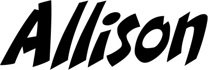 Vorschau des Bootsnamens "Allison" als Schriftzug für "Bootsbeschriftung Klassisch 31"