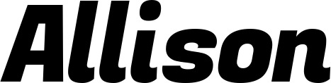 Vorschau des Bootsnamens "Allison" als Schriftzug für "Bootsbeschriftung Kursiv 04"