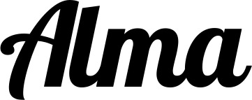 Vorschau des Bootsnamens "Alma" als Schriftzug für "Bootsbeschriftung Neu 60"