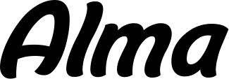 Vorschau des Bootsnamens "Alma" als Schriftzug für "Bootsbeschriftung Klassisch 14"