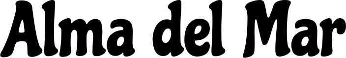 Vorschau des Bootsnamens "Alma del Mar" als Schriftzug für "Bootsbeschriftung Neu 41"