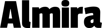 Vorschau des Bootsnamens "Almira" als Schriftzug für "Bootsbeschriftung Fett 30"