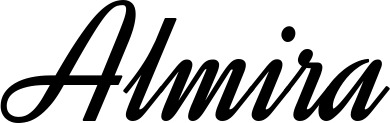 Vorschau des Bootsnamens "Almira" als Schriftzug für "Bootsbeschriftung Klassisch 44"