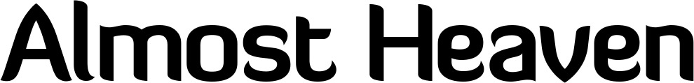 Vorschau des Bootsnamens "Almost Heaven" als Schriftzug für "Bootsbeschriftung Normal 06"