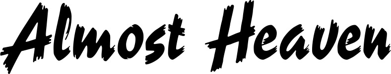 Vorschau des Bootsnamens "Almost Heaven" als Schriftzug für "Style Neu 10"