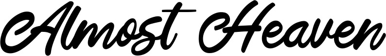 Vorschau des Bootsnamens "Almost Heaven" als Schriftzug für "Bootsbeschriftung Klassisch 102"
