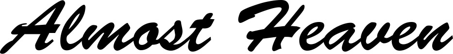 Vorschau des Bootsnamens "Almost Heaven" als Schriftzug für "Bootsbeschriftung Klassisch 03"