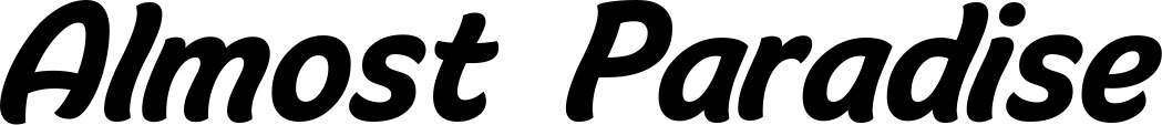 Vorschau des Bootsnamens "Almost Paradise" als Schriftzug für "Bootsbeschriftung Klassisch 14"