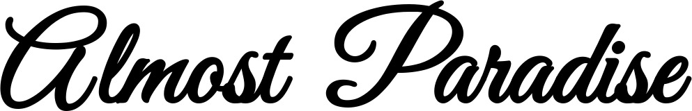 Vorschau des Bootsnamens "Almost Paradise" als Schriftzug für "Style Klassisch 68"