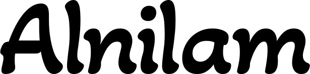 Vorschau des Bootsnamens "Alnilam" als Schriftzug für "Bootsbeschriftung Klassisch 103"