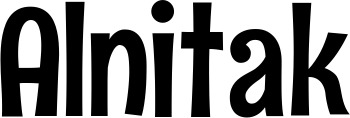 Vorschau des Bootsnamens "Alnitak" als Schriftzug für "Bootsbeschriftung Neu 68"