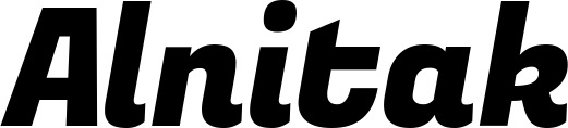 Vorschau des Bootsnamens "Alnitak" als Schriftzug für "Bootsbeschriftung Kursiv 04"