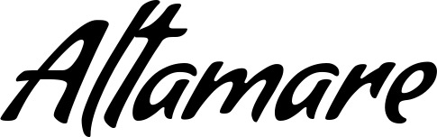 Vorschau des Bootsnamens "Altamare" als Schriftzug für "Bootsbeschriftung Klassisch 57"