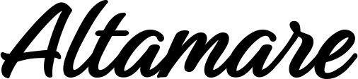 Vorschau des Bootsnamens "Altamare" als Schriftzug für "Bootsbeschriftung Klassisch 48"