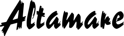 Vorschau des Bootsnamens "Altamare" als Schriftzug für "Bootsbeschriftung Neu 10"