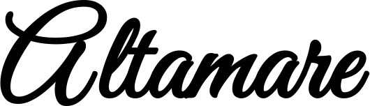 Vorschau des Bootsnamens "Altamare" als Schriftzug für "Bootsbeschriftung Klassisch 68"