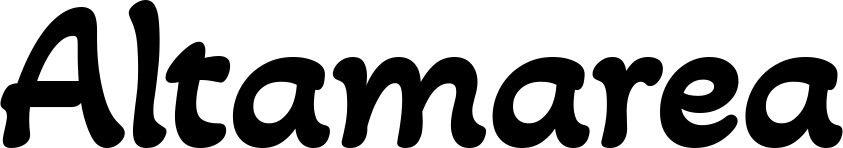 Vorschau des Bootsnamens "Altamarea" als Schriftzug für "Bootsbeschriftung Klassisch 103"