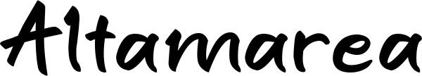 Vorschau des Bootsnamens "Altamarea" als Schriftzug für "Bootsbeschriftung Klassisch 95"